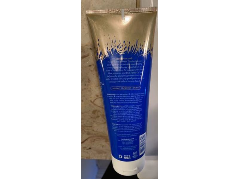 Not Your Mother's Triple Threat Brunette Blue Treatment Shampoo, Blue Tansy Oil, 8 fl oz/237 mL