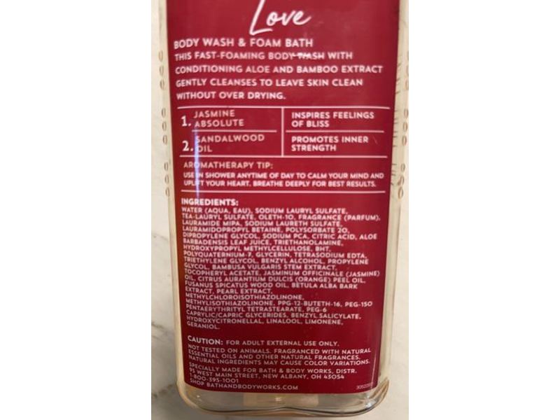 Bath & Body Works Aromatherapy Body Wash, Jasmine + Sandalwood, 10 fl oz/295 mL