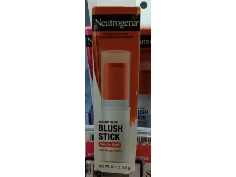 Neutrogena Healthy Glow blush Stick, Peachy Keen, Mango Butter, 0.3 oz/8.5 g