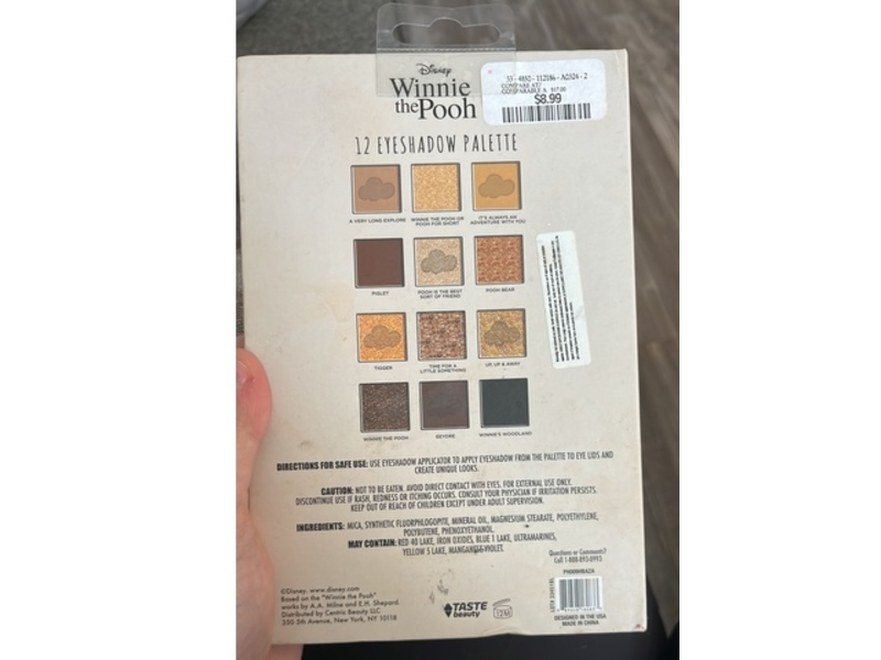 Disney Eyeshadow Palette, Winnie The Pooh, 1.05 oz/30 g