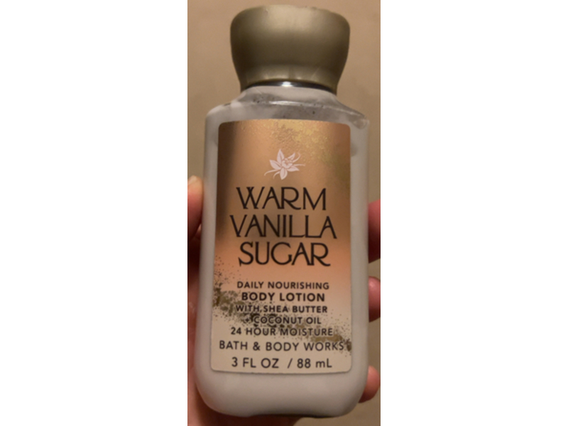 Bath & Body Works Warm Vanilla Sugar Daily Nourishing Body Lotion, Shea Butter + Coconut Oil, 3 fl oz/88 mL