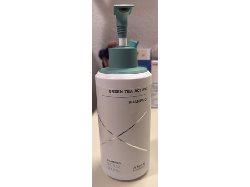 Amos Green Tea Active Shampoo, 16.9 fl oz/500 mL