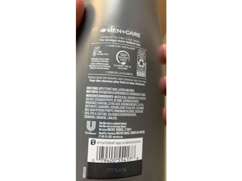 Dove Men+Care Fortifying Shampoo + Conditioner, Thick + Strong, Caffeine, 750 mL