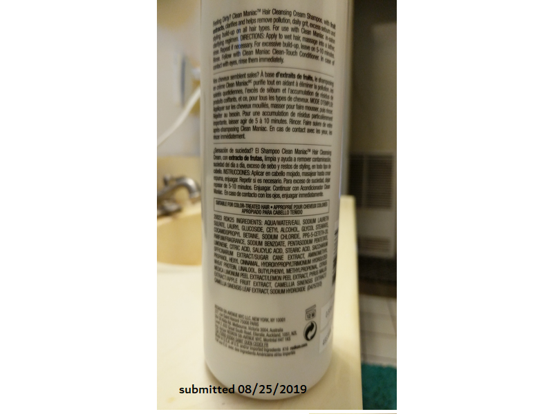 Redken Clean Maniac Hair Cleansing Cream Shampoo, 33.8 fl oz/1000 mL