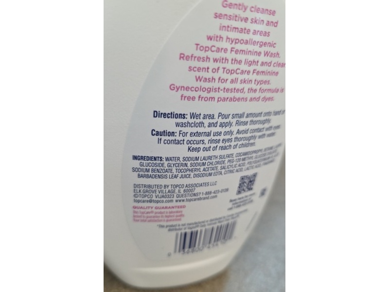 TopCare Health Feminine Wash, Light Fresh Scent, 12 fl oz/355 mL