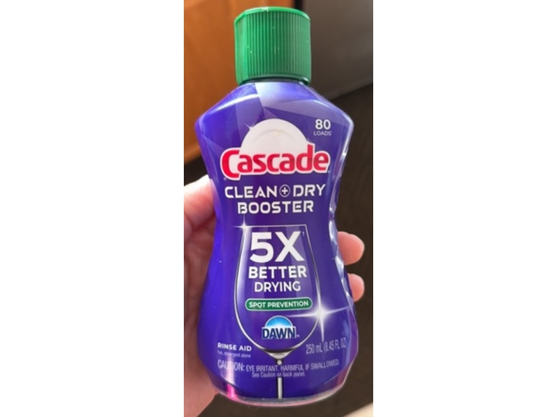 Cascade Clean + Dry Booster, Spot Prevention, 8.45 fl oz/250 mL, 80 Loads