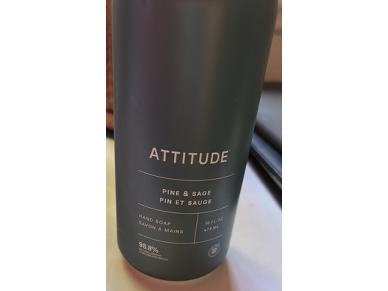 Attitude Hand Soap, Pine & Sage, 16 fl oz/473 mL