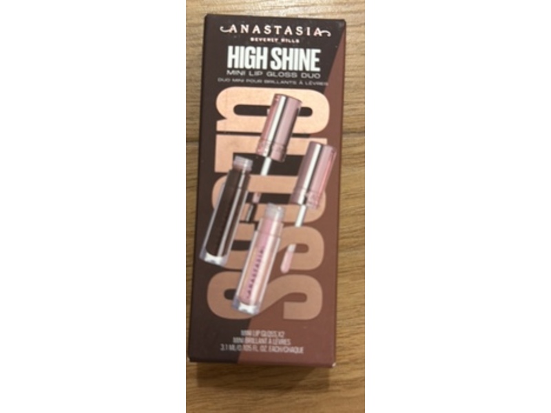 Anastasia Beverly Hills High Shine Mini Lip Gloss Duo, Aura + Molten, 0.106 fl oz/3.1 mL