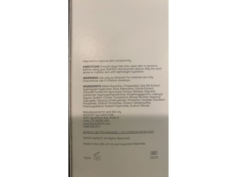 Nuface Hydrating Aqua Gel, Microcurrent Activator, 10 fl oz/296 mL