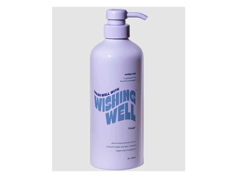 Wishing Well Ultra-Concentrated Laundry Detergent, Sunday Reset -Fragrance-Free, 74 Loads, 20 fl oz/591 mL