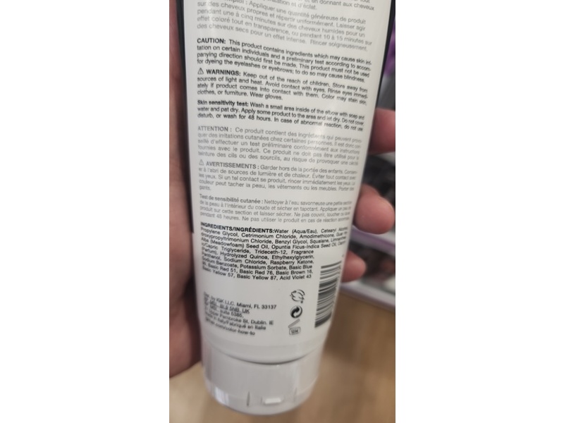 IGK Color Depositing Mask, Pitch Black, 6.0 fl oz/180 mL