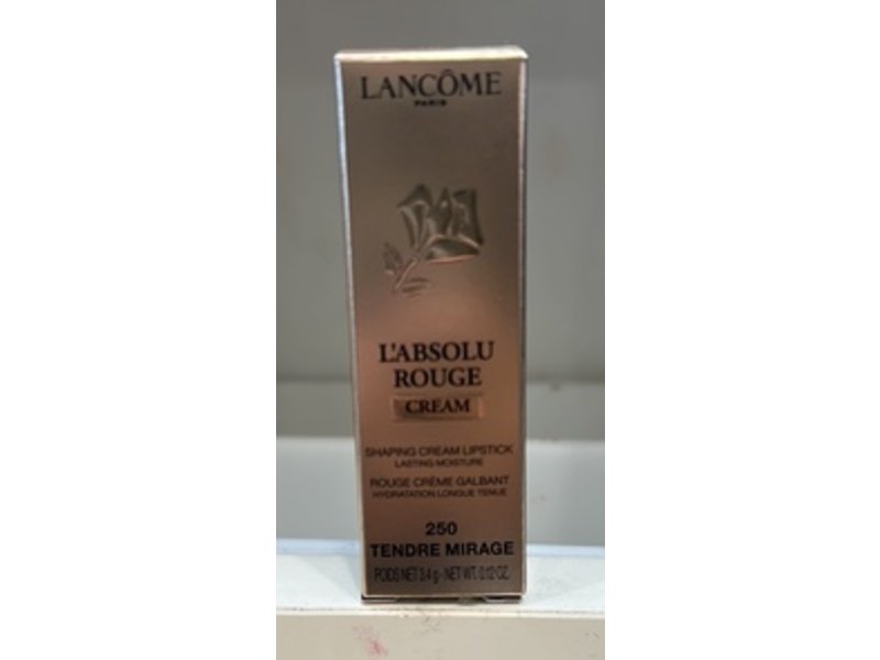 Lancome L'Absolu Rouge Shaping Cream Lipstick, 250 Tendre Mirage, 0.12 oz/3.4 g