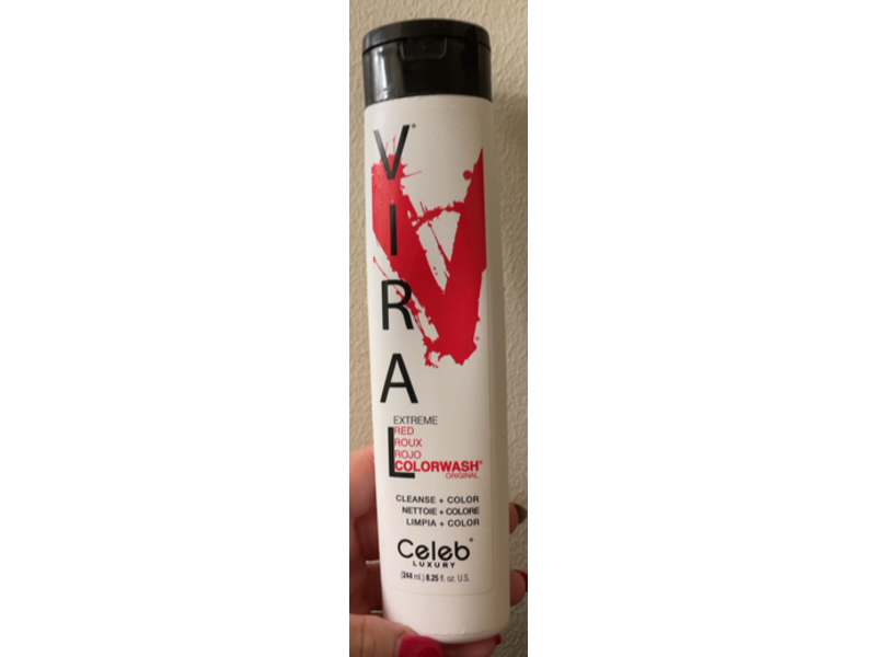Celeb Luxury Viral Colorwash Semi-Permanent Hair Color, Extreme Red 8.25 fl oz/244 mL