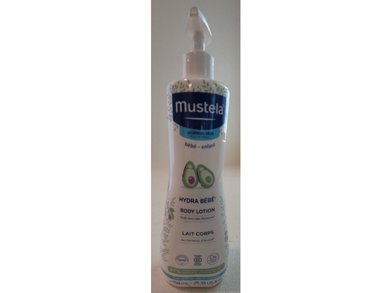 Mustela Hydra Bebe Body Lotion, 25.35 fl oz/750 mL