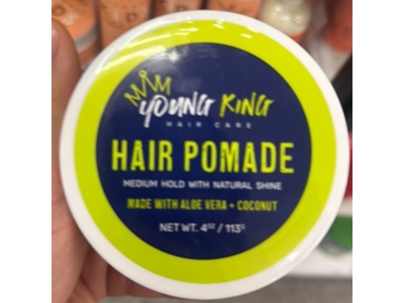 Young King Hair Care Hair Pomade, Aloe Vera + Coconut, 4 oz/113 g