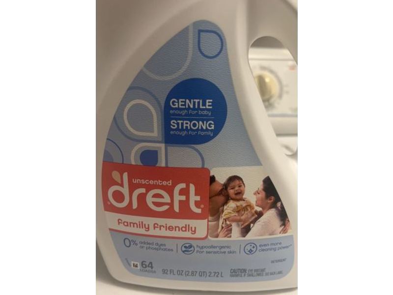 Dreft Family Friendly, Gentle and Strong, 64 Loads, 92 fl oz/2.72 L