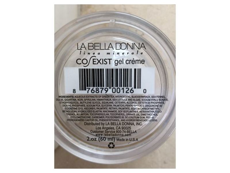 La Bella Donna Co-Exist Gel Creme, 2 oz/60 ml Ingredients and Reviews