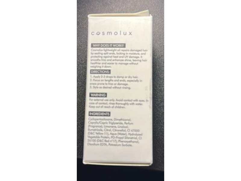 Cosmolux BondGuard Hair Oil, 1.7 fl oz/50 mL