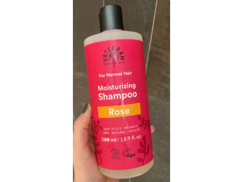 Urtekram Moisturizing Shampoo, Rose, 16.9 fl oz/500 mL