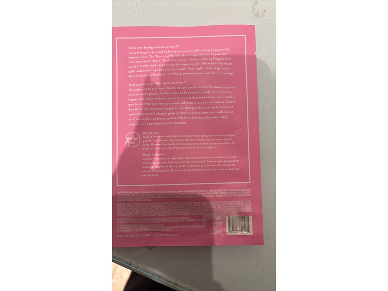 Patchology The Good Fight Mood Mask, 0.70 fl oz/30 mL