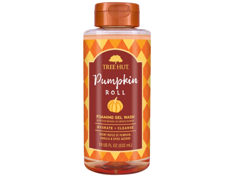 Tree Hut Foaming Gel Wash, Pumpkin Roll, 18 fl oz/532 mL