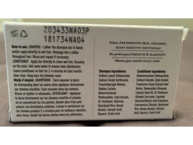 Jack 59 Shampoo Bar+Conditioner Bar, Naked Set, 3.4 oz/95 g, Pack Of 2