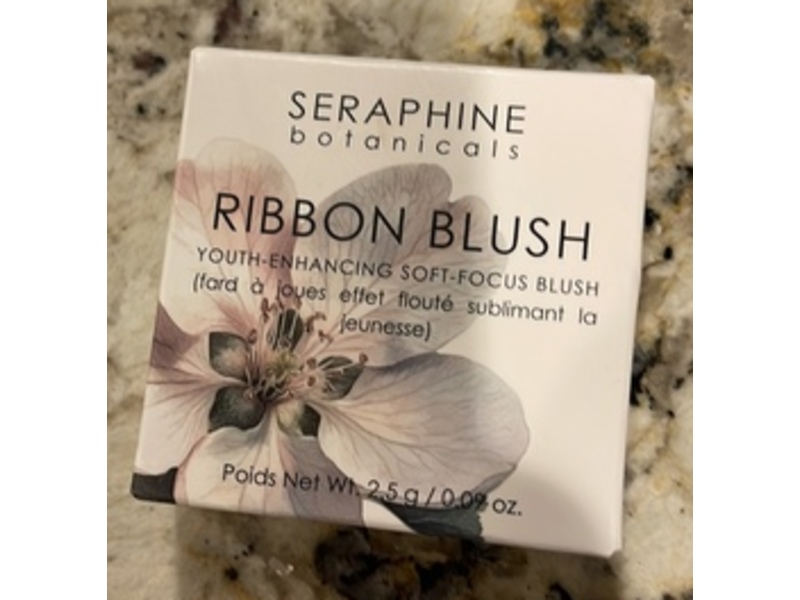Seraphine Botanicals Ribbon Blush Youth-Enhancing Soft-Focus Blush, Whisper, 0.09 oz/2.5 g