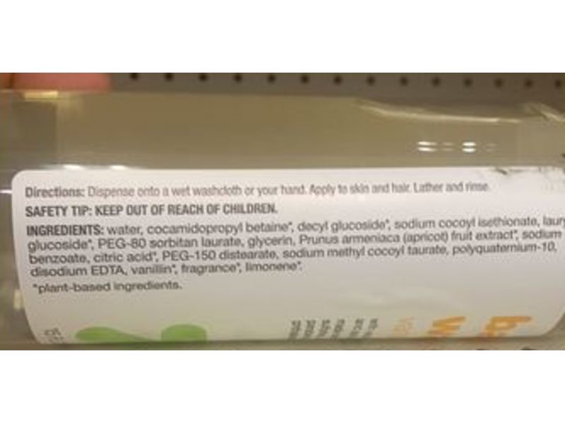 Up & Up Baby Wash, Vanilla & Apricot, 15 fl oz/444 mL