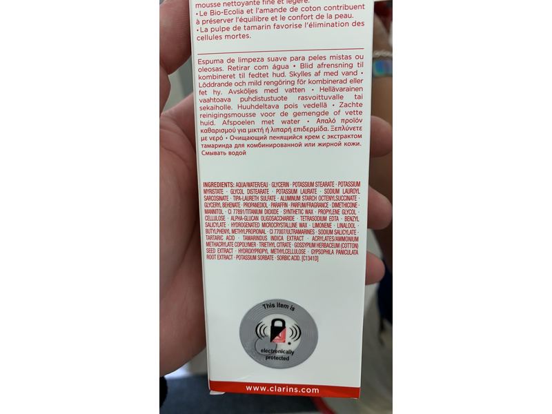 Clarins Gentle Foaming Cleanser, Tamarind, 4.4 oz/125 mL