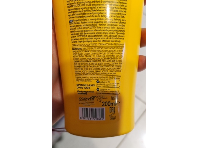 L'angelica Suncare Sunmilk, SPF 50, 200 mL