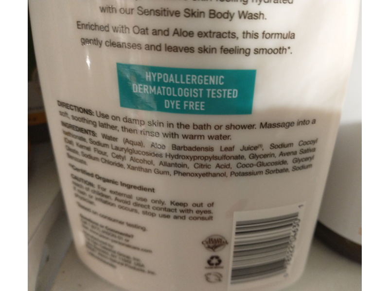 Jason Body Wash, Sensitive Skin, 30 fl oz/887 mL