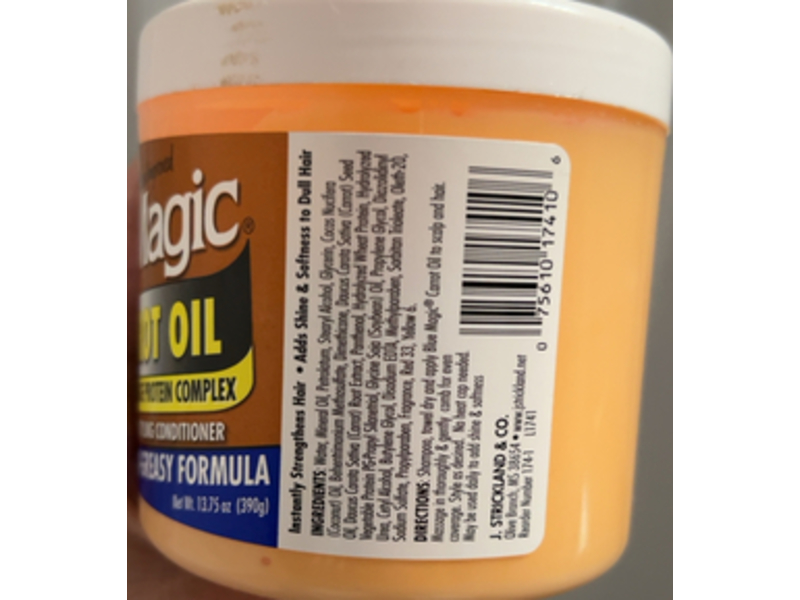 Blue Magic Leave In Styling Conditioner, Carrot Oil, 13.75 oz/390 g