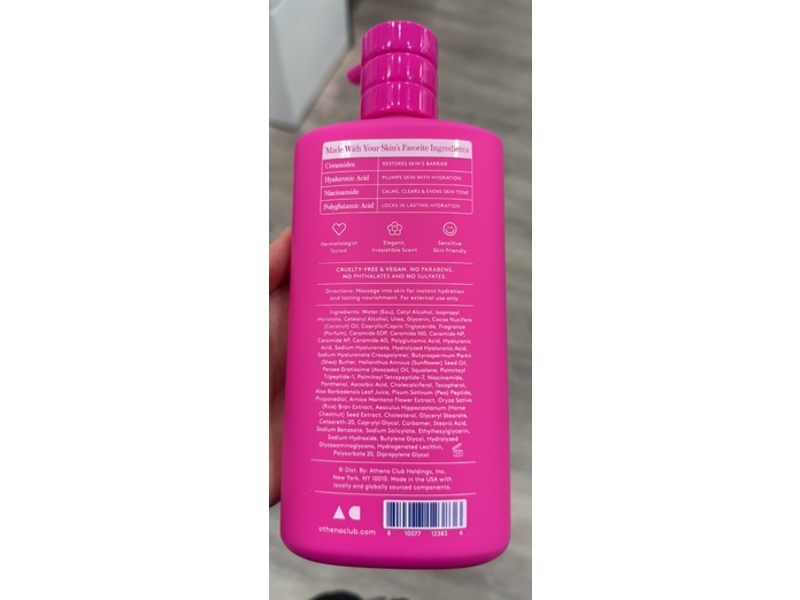 Athena Club Skin Perfecting Body Lotion, Super Pink, 16 fl oz/473 mL