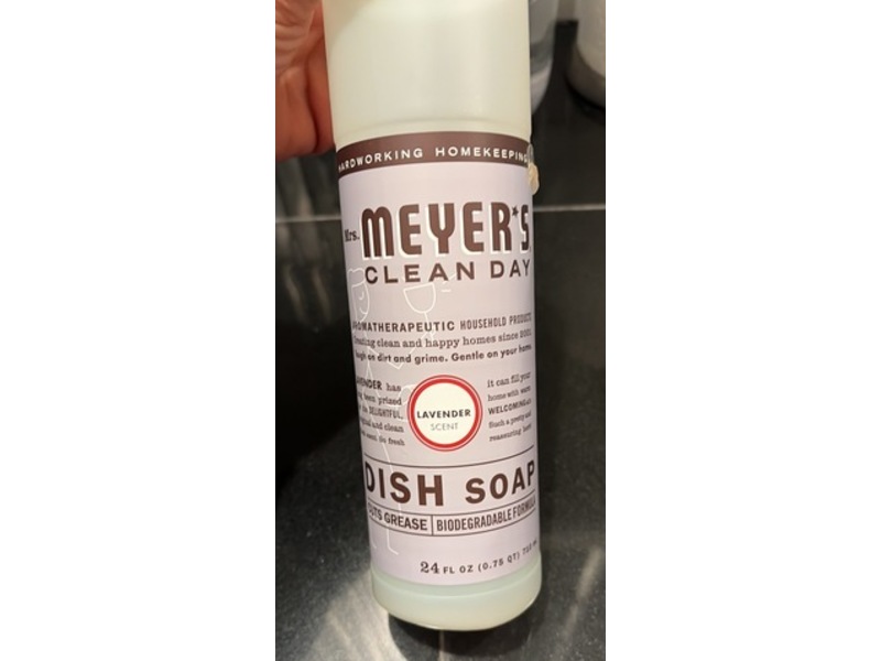Mrs. Meyer's Clean Day Dish Soap, Lavender Scent, 24 fl oz/710 mL
