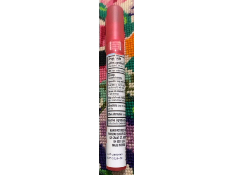 b.Pure Hand Sanitizer Spray, Watermelon Extract, 0.33 fl oz/10 mL