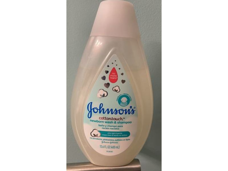 Johnson's Newborn Wash & Shampoo, Cotton Touch, 13.6 fl oz/400 mL