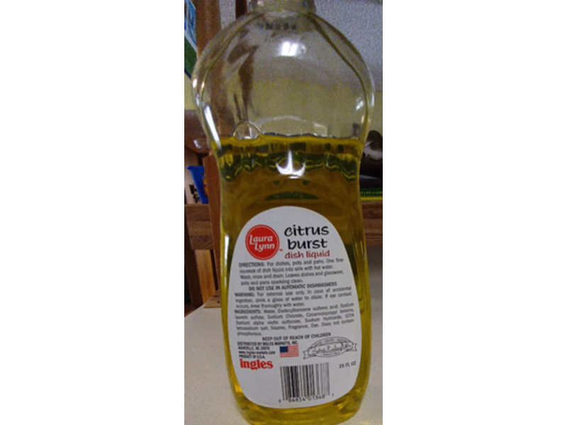 Laura Lynn Dish Liquid, Citrus Burst, 25 fl oz/239 mL