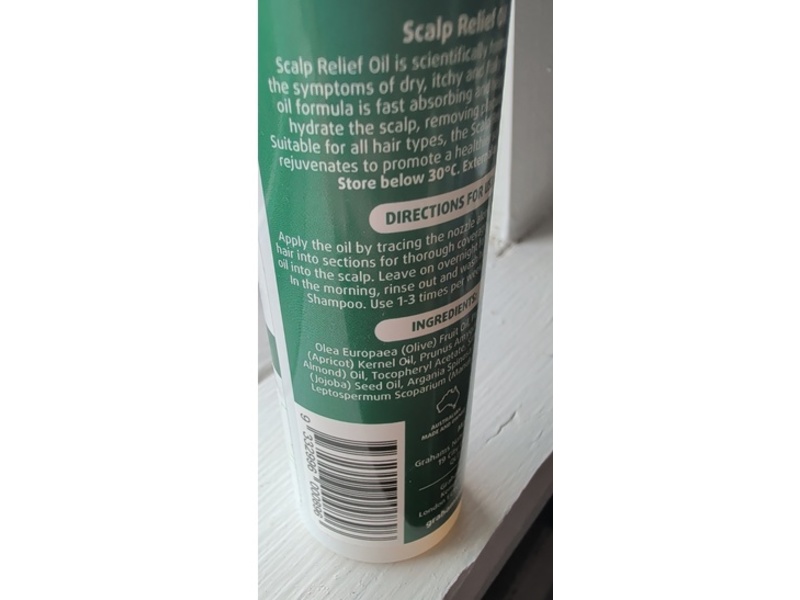 Grahams Natural Alternatives Scalp Relief Oil Pre-Wash Treatment, 3.38 fl oz/100 mL