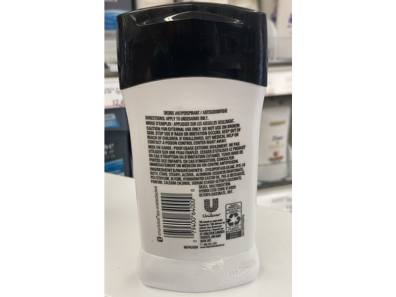 Degree UltraClear Antiperspirant, Black+White, 2.7 oz/76 g