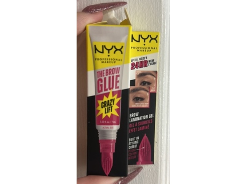 NYX Professional Makeup The Brow Glue Crazy Lift Brow Lamination Gel, 0.23 fl oz/7 mL