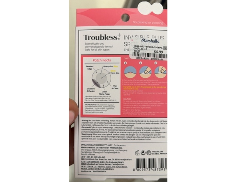 Troubless The Micro Signature Invisible Spot Patch, 123 Count
