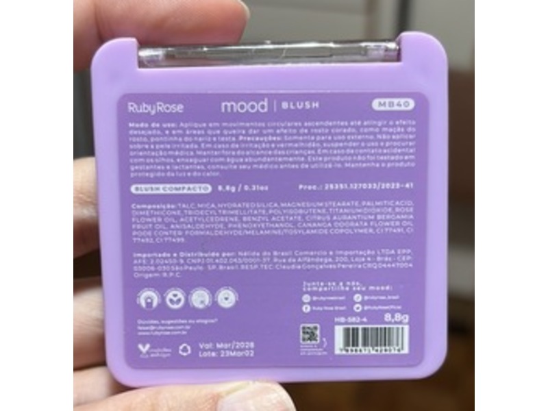 Ruby Rose Mood Blush Compact, MB40, 0.31 oz/8.8 g