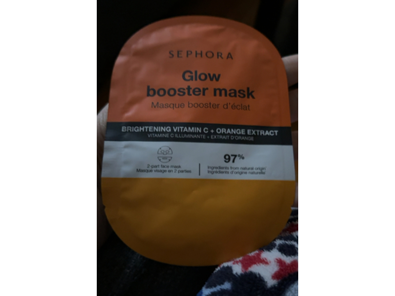 Sephora Glow Boost Mask, Brightening Vitamin C + Orange Extract, 1 Count