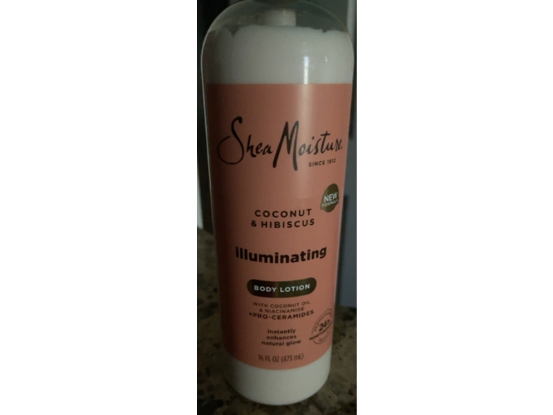 Shea Moisture Illuminating Body Lotion, Coconut & Hibiscus, 16 fl oz/473 mL