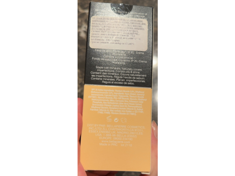 Bellapierre BB Cream, Light Cool, SPF 20,7 fl oz/50 mL