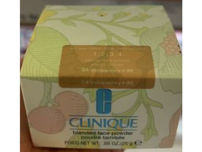 Clinique Blended Face Powder, 04 Transparency, 0.88 oz/25 g