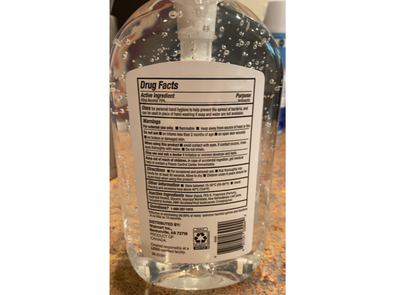 Equate Hand Sanitizer, Vitamin E, 32 fl oz/946 mL