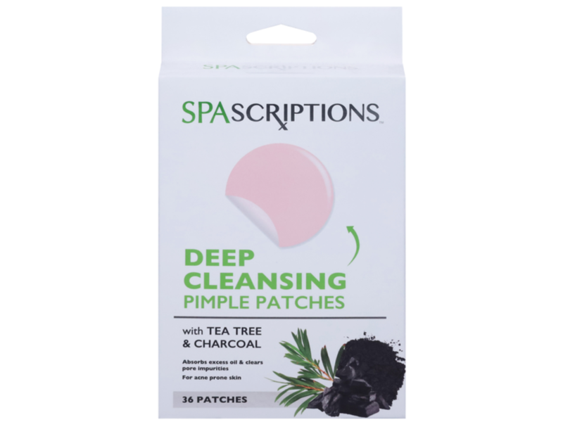 Spascriptions Deep Cleansing Pimple Patches, Tea Tree & Char Coal, 36 Count