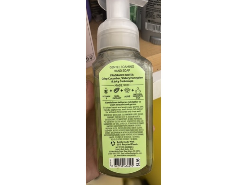 Bath And Bodyworks Gentle Foaming Hand Soap, Cucumber Melon, 8.75 fl oz/259 mL