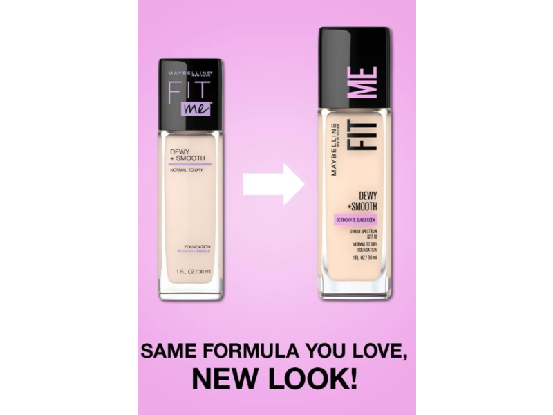 Maybelline New York Fit Me! Dewy + Smooth Foundation, SPF 18, Sun Beige 310,1 fl oz/30 mL